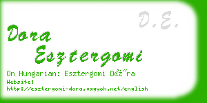 dora esztergomi business card